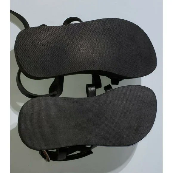 NEW JESUS - 01 SANDALS W HEEL UNISEX HANDMADE LEATHER BROWN NEW W/O BOX Brown - Picture 3 of 9